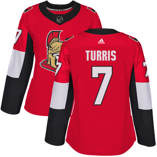 Adidas Ottawa Senators 7 Kyle Turris Red Home Authentic Women Stitched NHL Jersey